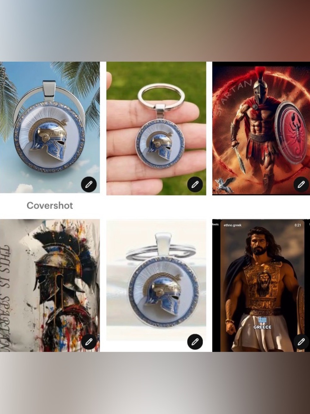 Spartan 2D Flat Retro Knight Keychain - Ancient Greek Warrior Spartan Car NEW#1